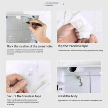 Paper Towel Dispenser Wall Mounted, Classic Tissue Storage Box for Bathroom Home & Business No-Hole Installation