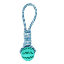 Giocattolo interattivo per l'addestramento dei cani - Phoesky - Palla in corda di cotone - Denti in gomma EVA - 5 cm - Blu