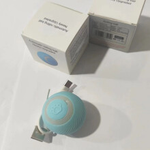 Interaktívna loptička pre domáce zvieratá - Phoesky - Automatická - Elektrická - 43 mm - Silikónová - Modrá - Tréningová hračka
