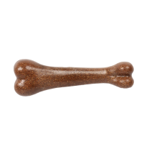 Hundekauspielzeug - Phoesky - Backenknochen - Echtes Rindfleisch - Speckgeschmack - Unzerstörbar - Braun - 18,5 cm