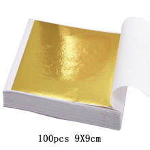 Gold Pages 100 Leaf Art Design Goldplated Frame Art Diy Paper Decorative Materials
