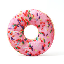 Phoesky pluche hondenspeeltje - donutvorm - tandenreinigend - pluche geluid - kauwbaar - pratende pluche