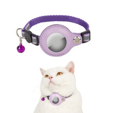 Collier pour chat - Phoesky - Localisateur anti-perte - Coloré - Nylon - 12.8x1 cm - Pour chats et chiens - Pourpre