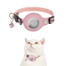 Collier pour chat - Phoesky - Localisateur anti-perte - Coloré - Nylon - 33x1 cm - Rose - Pour chien et chat