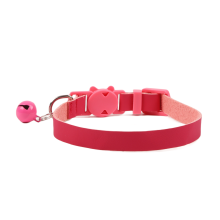 Collier de dressage pour chien - Phoesky - PU - 1.0x20~28 cm - Rose - Cloche intégrée - Style moderne
