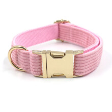 Collier de chien en velours côtelé - Phoesky - Motif rayé - Gravé au laser - Respirant - Boucle en métal - Réglable