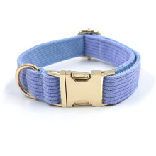 Collier de chien en velours côtelé - Phoesky - Motif rayé - Gravé au laser - Respirant - Boucle en métal - Réglable