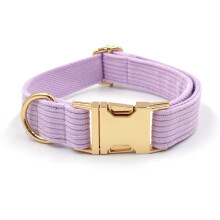 Collier pour chien en velours côtelé - Phoesky - Motif rayé - Gravé au laser - Respirant - Boucle en métal - Réglable