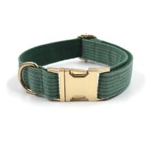 Collier pour chien en velours côtelé - Phoesky - Motif rayé - Gravé au laser - Respirant - Boucle en métal - Réglable
