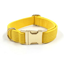 Collier de chien en velours côtelé - Phoesky - Motif rayé - Gravé au laser - Respirant - Boucle en métal - Réglable