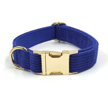 Collier pour chien en velours côtelé - Phoesky - Motif rayé - Gravé au laser - Respirant - Boucle en métal - Réglable