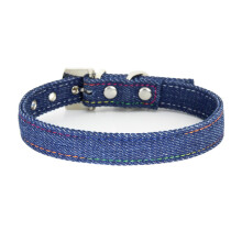 Collier en cuir pour animaux - Phoesky - Style cowboy - Personnalisé - Motif animal - Cloche - Bleu - S 1.5*30 cm