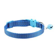 Collier pour animaux en nylon - Phoesky - Réfléchissant - Rembourré - Motif à pois - Bleu - 20-28 cm