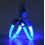 LED Pet Harness - Phoesky - Adjustable - Comfortable - Chest Strap - USB Charging - Blue 1