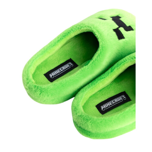 Minecraft (4 UK, Green/Grey) Minecraft Boys Creeper Printed Slippers 2