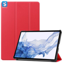 Hoesje voor Samsung Galaxy Tab S8 tablet - RNCYN - Ultradun - PU-leer - 3-voudig - Compatibel met Samsung Galaxy Tab S8