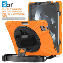 Robuuste tablethoes - RNCYN - Compatibel met iPad Pro 11 - Compatibel met iPad Air 4 en 5 - Leer - 10,2 inch