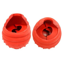 Hondenspeeltje om op te kauwen - Phoesky - Natuurlijk rubber - Honingraat - Geel - Rood - 9,5 x 8,2 cm