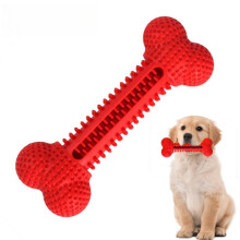 Kauwspeeltje voor honden - Phoesky - Golfvorm - TPR - Bijtbestendig - Rood - 15x5,8 cm