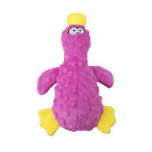 Phoesky piepend eendje hondenspeeltje - Geel - Cartoonstijl - Pluche - Bijtbestendig - Ingebouwd geluid