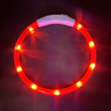 Phoesky LED-lemmikkikaulapanta - USB-lataus - kuituoptinen valohelmi - säädettävä - yhtenäinen kuvio - kestävä