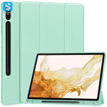 Tablethoes van PU-leer - RNCYN - Samsung Galaxy Tab S9 Plus - Groen - TPU + PU - 12,4 inch - Beschermend - OPP-zakje