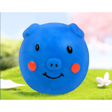 Hondenspeeltje om op te kauwen - Phoesky - Maakt geluid - Klein varkenshoofdje - Pieper - Latex - Blauw