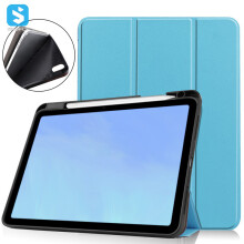 iPad Air 11 Tablethoes - RNCYN - PU-leer - Ultradun - Drievoudig opvouwbaar - Geïntegreerde penhouder - Automatische slaap-/waakfunctie