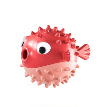 Hundekauspielzeug - Phoesky - Hüpfender Fisch - Wegrennender Ball - Rot - TPR-Material