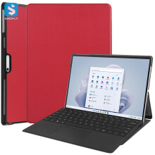 Beschermhoes voor tablet - RNCYN - PU-leer - Surface Pro 9 - Rood - PC + PU-materiaal - Beschermende functie