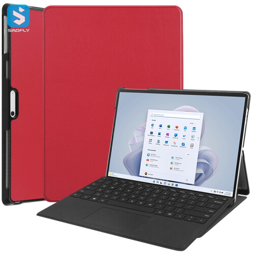 Προστατευτική θήκη για tablet RNCYN Δέρμα PU Surface Pro 9 Κόκκινο