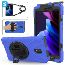 Robuuste tablethoes - RNCYN - Samsung Galaxy Tab Active 3 - Geïntegreerde standaard - Afneembare schouderriem
