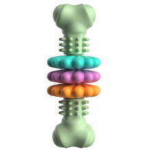 Interactieve hondentandenborstel - Phoesky - Kauwspeelgoed - TPR-rubber - Onverwoestbaar - Groen - 13x5 cm