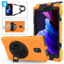 Schokbestendige tablethoes - RNCYN - Voor Samsung Tab Active 2 - 8 inch - PC en siliconen - Polsbandje - Populaire stijl