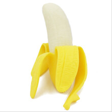 Brinquedo de mastigar removível para cães - Phoesky - Banana - Silicone atóxico - Macio para a fase de dentição - Interativo