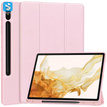 Tablethoes van PU-leer - RNCYN - Samsung Galaxy Tab S9 Plus - Roze - TPU + PU - 12,4 inch - Beschermend - OPP-zakje