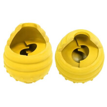Kauwspeelgoed van natuurlijk rubber voor honden - Phoesky - Geel - Honingraat - 9,5 x 8,2 cm - Interactieve beweging