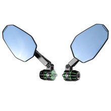 Miroirs de guidon moto - RNCYN - Pliables - Imperméables - Alliage d'aluminium - Réglables multi-angles