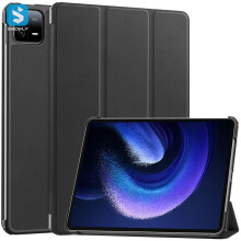 Tablethoes van PU-leer - RNCYN - Valbestendig - Effen kleur - Compatibel met Xiaomi iPad 6/6 Pro - PC + PU-materiaal