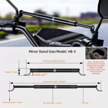 Motorfiets stuurhouder - RNCYN - Stevig aluminium - Verstelbare lengte - Eenvoudige installatie - Verstelbare hoek