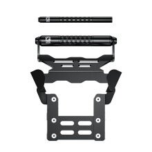 Motorrad-Navigationshalterung - RNCYN - 6061 Aluminium - Schwarz - 12 mm/22 mm Durchmesser - Universelle Passform - CNC-gefräst