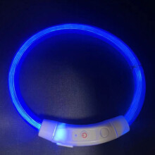 LED-koiranpanta - Phoesky - USB-lataus - Kuituoptiikka - Säädettävä - Yksivärinen kuvio - Sininen - 40/50/70 cm