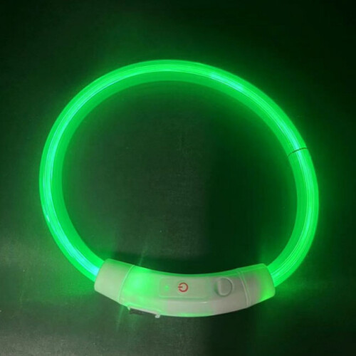 Κολάρο Σκύλου LED Phoesky Φόρτιση USB Οπτική Ίνα Ρυθμιζόμενο
