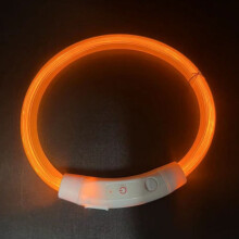 LED-koiranpanta - Phoesky - USB-lataus - Kuituoptiikka - Keltainen - Koko M - 40/50/70 cm - Säädettävä - Yksivärinen kuvio