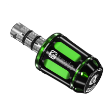 Tappi terminali per manubrio moto - RNCYN - Verdi - Lega di alluminio 6063 - Lavorazione CNC - Anodizzati
