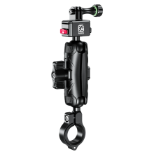 Soporte para cámara de motocicleta - RNCYN - Rotación de 360 grados - Liberación rápida - Compatible con GoPro