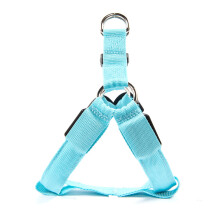 Phoesky LED-Hundegeschirr - Verstellbar - Komfortabel - Brustgurt - USB-Ladefunktion - Blau - Größe S