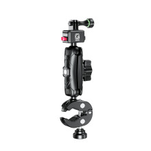 Soporte para cámara de motocicleta y bicicleta - RNCYN - Tornillo antirrobo de 1/4" - Rotación de 360 - Liberación rápida - Ajustable
