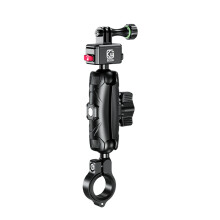 Soporte para cámara de motocicleta y bicicleta - RNCYN - Tornillo antirrobo de 1/4" - Rotación de 360 - Liberación rápida - Ajustable