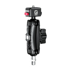 Soporte para cámara de motocicleta y bicicleta - RNCYN - Tornillo antirrobo de 1/4" - Rotación de 360 - Liberación rápida - Ajustable
